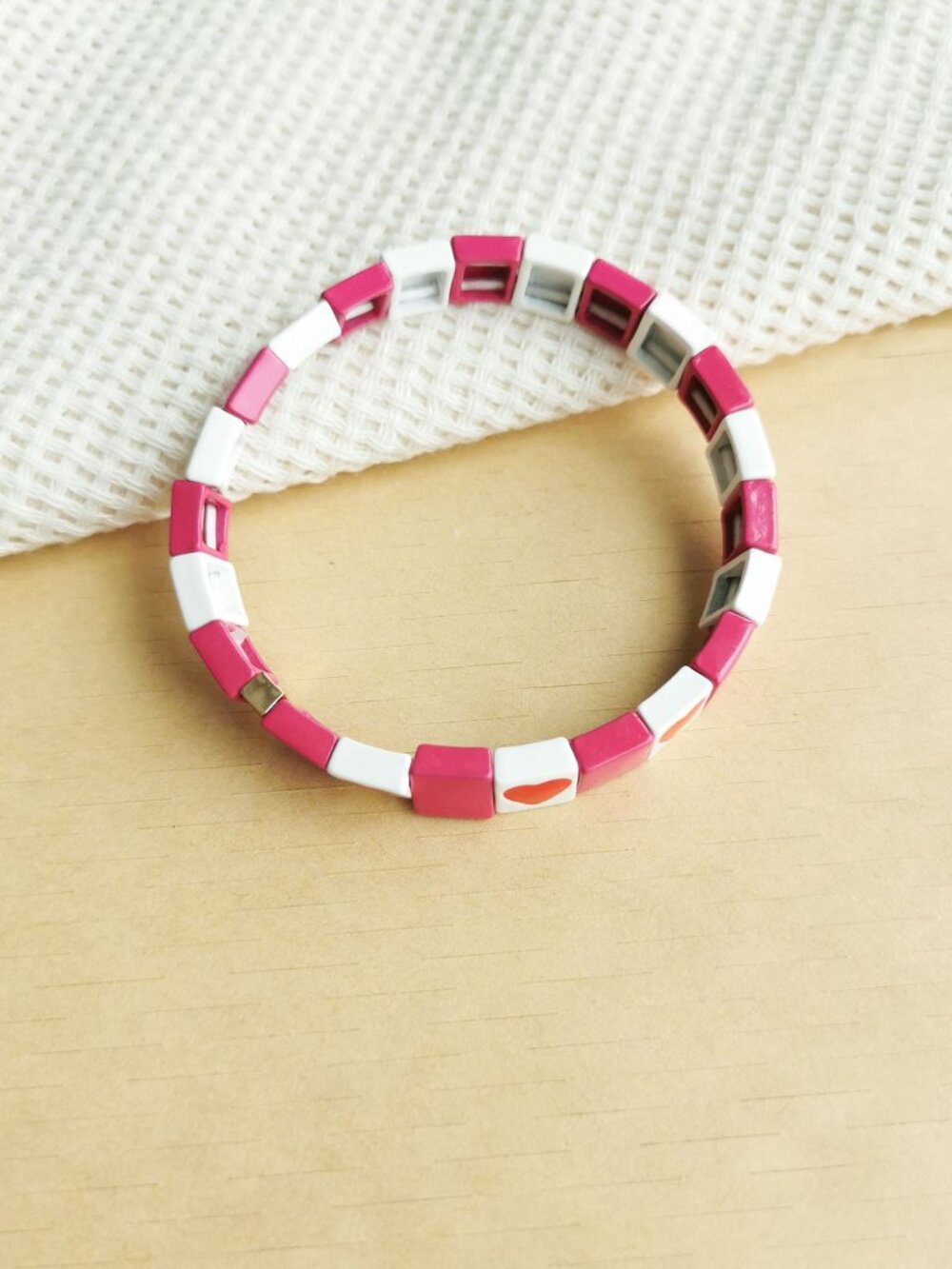 Roxanne Assoulin Enameled Stretch Bracelet Pink - Picture 2 of 3